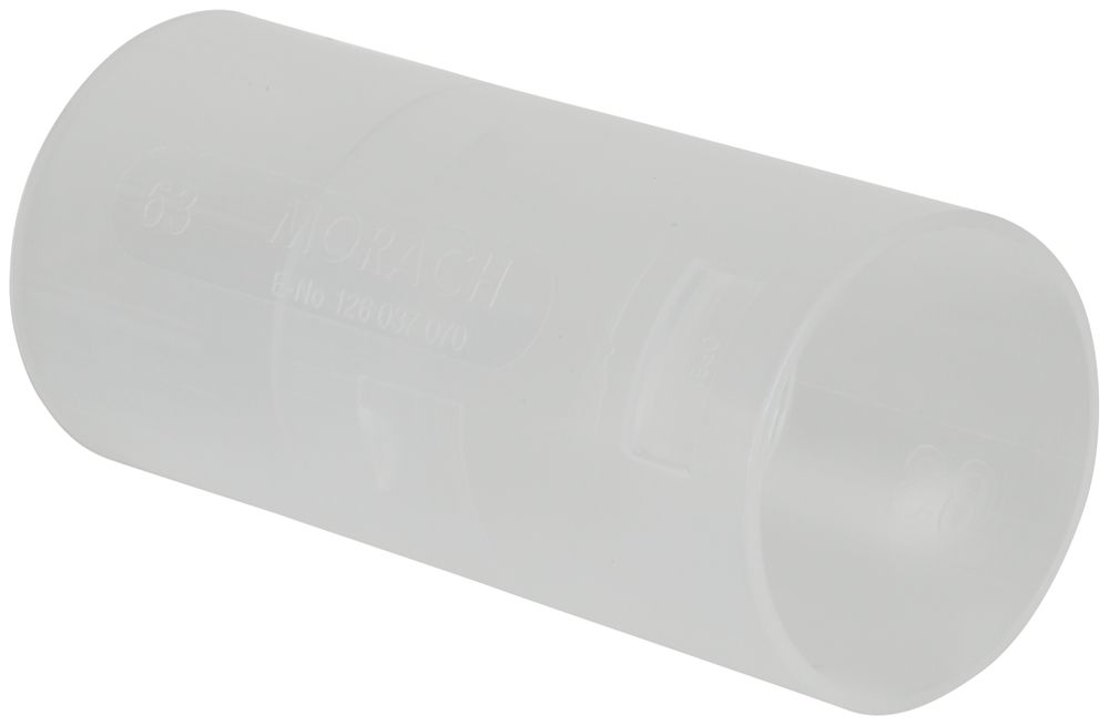Verbindungsmuffe MT Crallo M63 weiss transparent