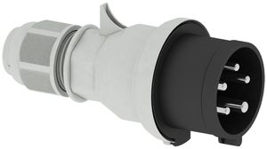 Stecker CEE Bals 5P 16A 500V 7h schwarz IP44 vernickelt Quick C.