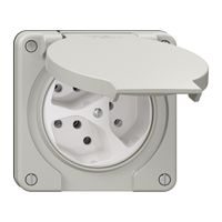 Steckdose NEVO N.CO, 3×T13, IP21, lichtgrau
