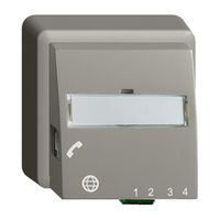 AP-Anschlussdose FTTH EDIZIOdue FH 1×LC APC Duplex FX.39 DSL dunkelgrau