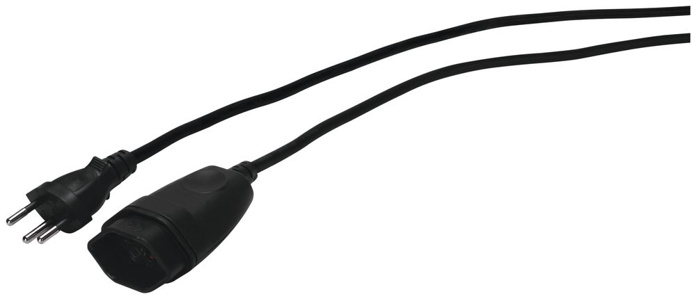 Prolunga Steffen T12 spina T13 presa nero 3m con PB 3×1mm²