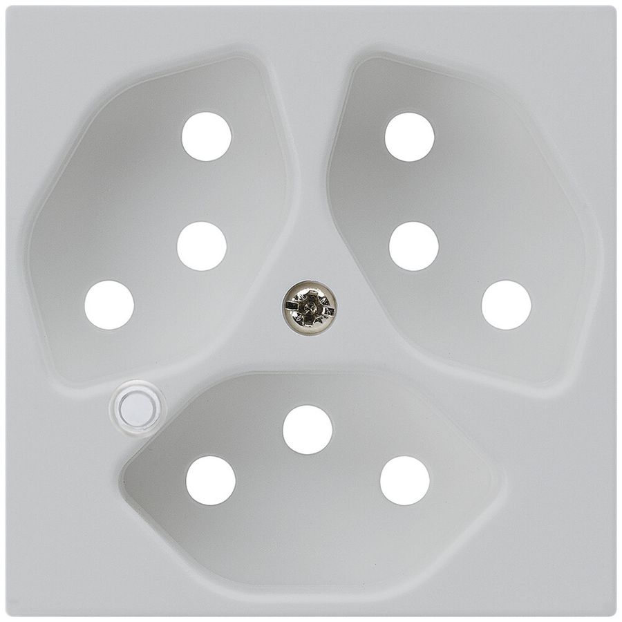Piastra frontale per presa Hager kallysto 3×T13 illuminato H grigio chiaro