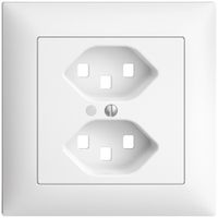 UP-Frontset EDIZIOdue weiss 88×88mm 2×T23 mit Linse