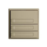 KNX-Taster RGB EDUE, 250mW, o.LED, m.Papiereinlage, 3×Taste, 1×Tastenb., sa