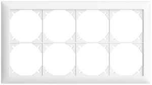 UP-Kopfzeile EDIZIOdue 2×4 weiss