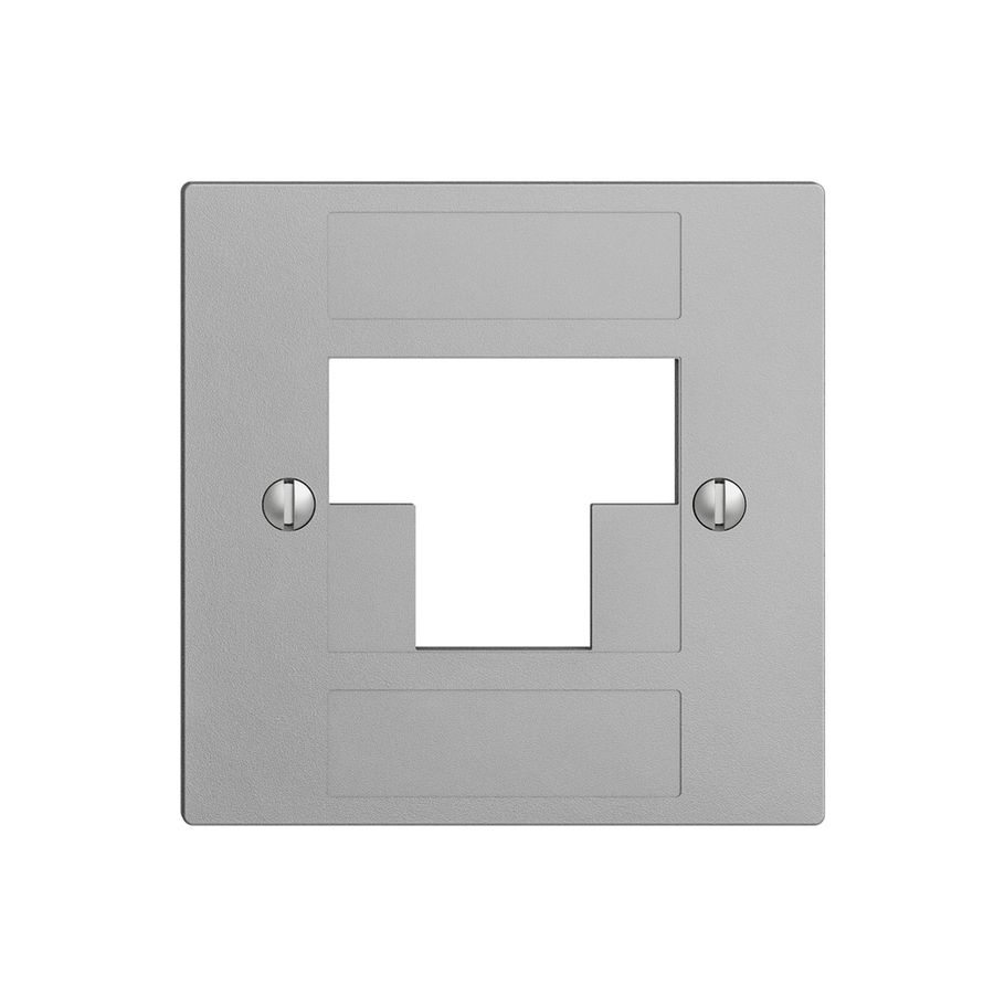 Plaque frontale 2×RJ45 ITplus EDIZIOdue silver