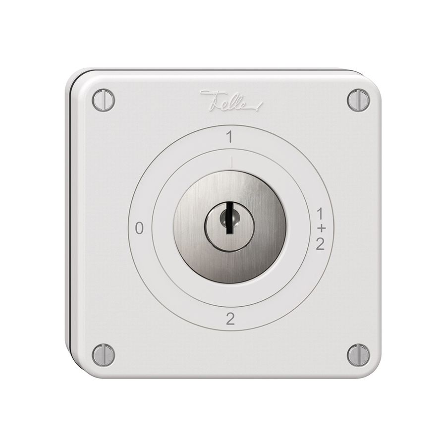 Interrupteur rotatif NUPU NEVO, 1/1 L, avec serrure&2 clés, KS, 0-1-1+2-2, blanc