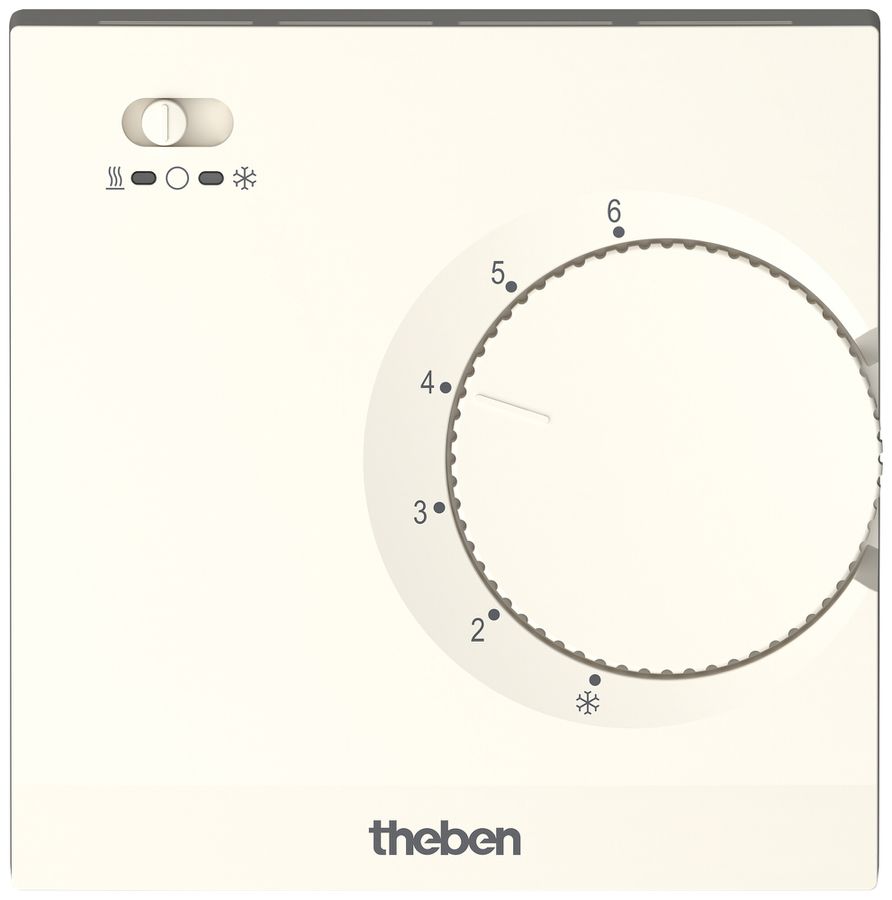 Termostato ambiente AP Theben RAMSES 708 S 230V AC 5…30°C 10A 76×76mm bianco