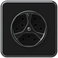 UP-Steckdose origin 3×Typ 13 1×S 10A 230V 92×92mm schwarz