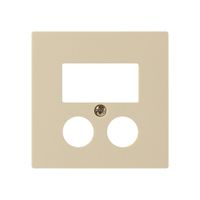 Placca frontale 2×coas+2×RJ45 kallysto HomeWay beige