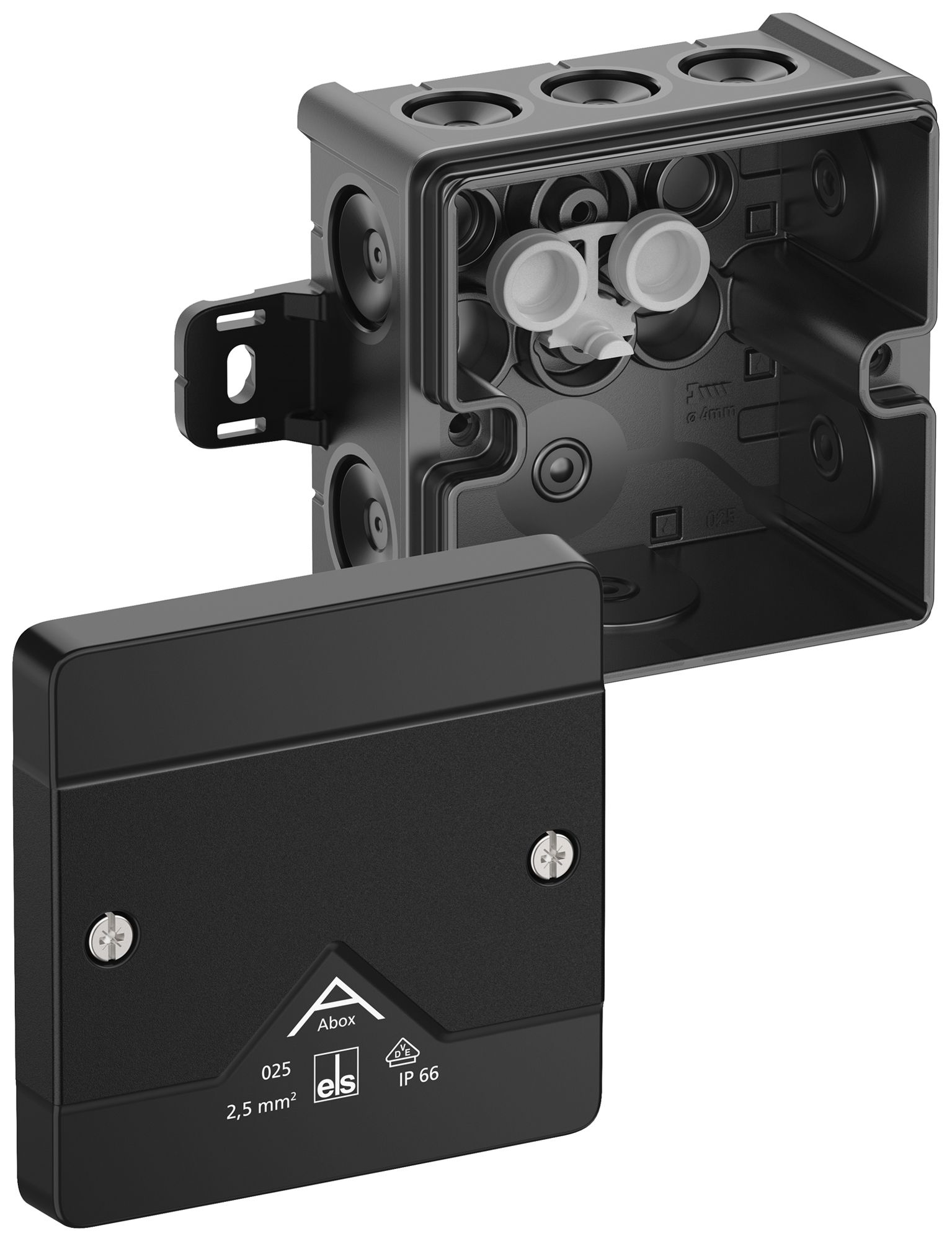Boîte de dérivation AP Spelsberg Abox 025 AB-L/sw 87×87×52mm IP66 no