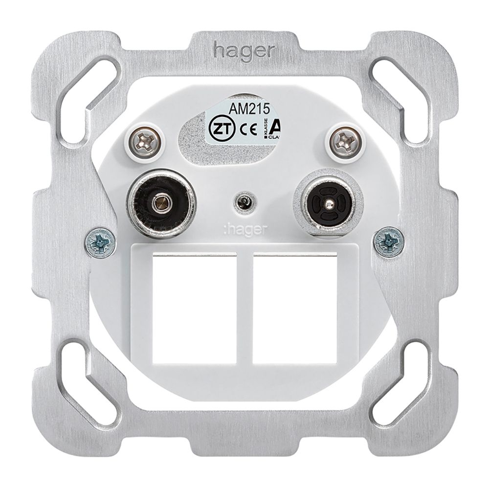 Einsatz zu Multimediadose Hager R/TV Bauart F 14dB 2GHz