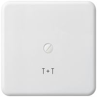 UP-Abdeckplatte basico Gr.III Isolierstoff Gravur T+T weiss