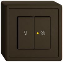 AP-Leuchtdruckschalter EDIZIO.liv SNAPFIX® für Licht&Venti 3/3/1L KS gelb br