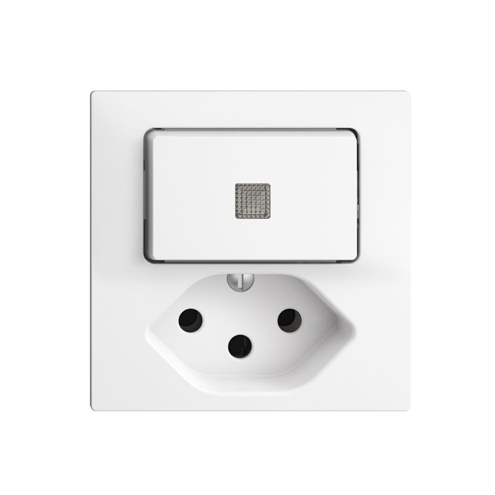 Leuchtkombination LS A-R/1L+T13 EDIZIOdue weiss mit Linse, LED gelb