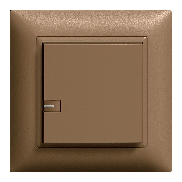 UP-Dimmer LED EDIZIOdue ZEP mit LED 1×Taste 1×Bedienung coffee