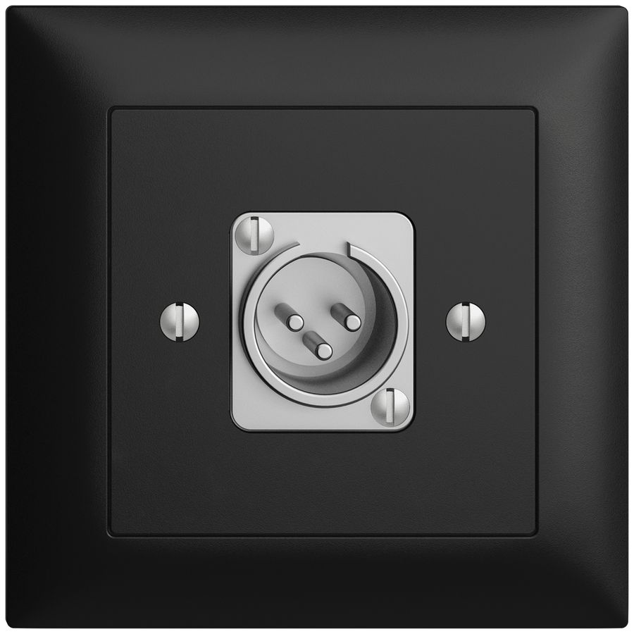 Anschlussdose XLR mit Stecker EDIZIOdue schwarz