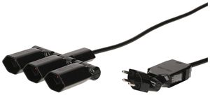 Mehrfachstecker Typ 13 MAX HAURI Clip-Clap 3×T13 180/130° schwarz