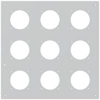 UP-Montageplatte robusto 3×3 Aluminium, grau