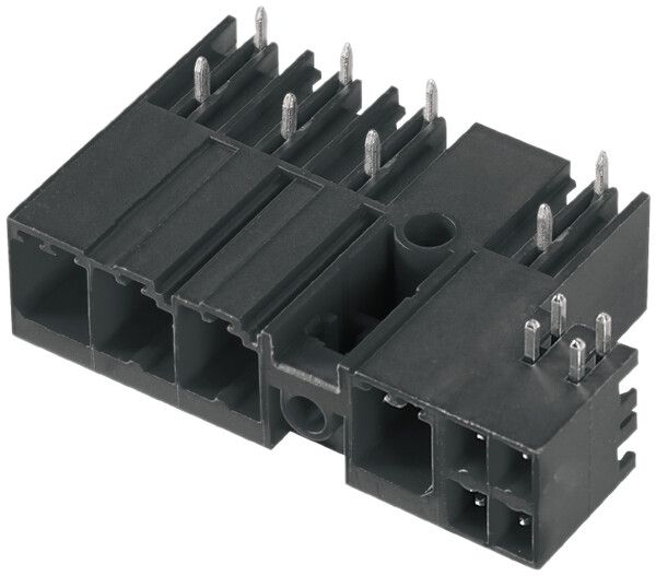 Connettore maschio WM SV chiuso brida centrale, THT 7.62mm 4L 270° 3.5mm