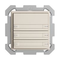 UP-KNX-Taster RGB EDUE, 250mW, m.RGB-LED, m.Papier., 6×Taste, 1×Tastenb., crema