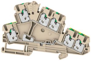 Morsetto di passaggio componibile WM S2T 2.5 6C FT-PE 2.5mm² 3×2 DIN35 be
