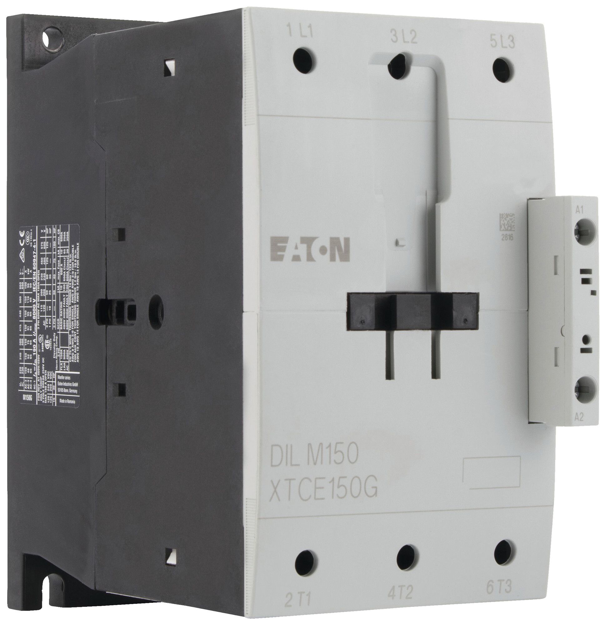 Contattore di potenza Eaton DILM150 190…240V AC 3NO 190A 150A 75kW 230…690V