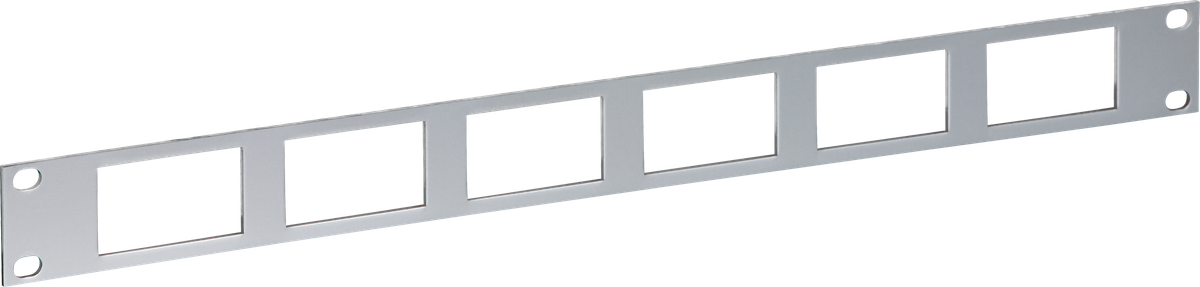 Placca frontale FLF 19" Minkels 1UA 6×FLF, all