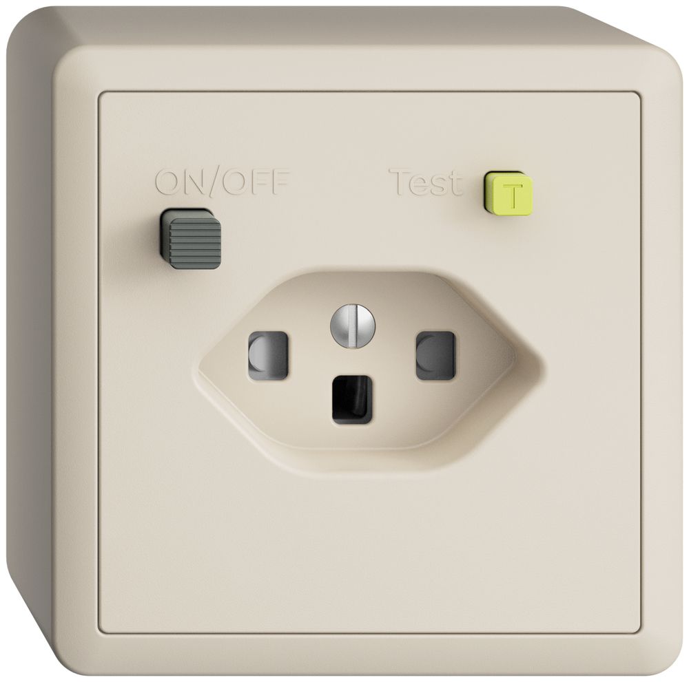 AP-Steckdose EDIZIOdue T23 FI 30mA shutter, crema