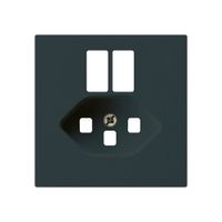 Placca frontale kallysto per presa 2×USB & T23 nero