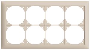 UP-Kopfzeile EDIZIOdue SNAPFIX® 2×4 horizontal 268×148mm crema