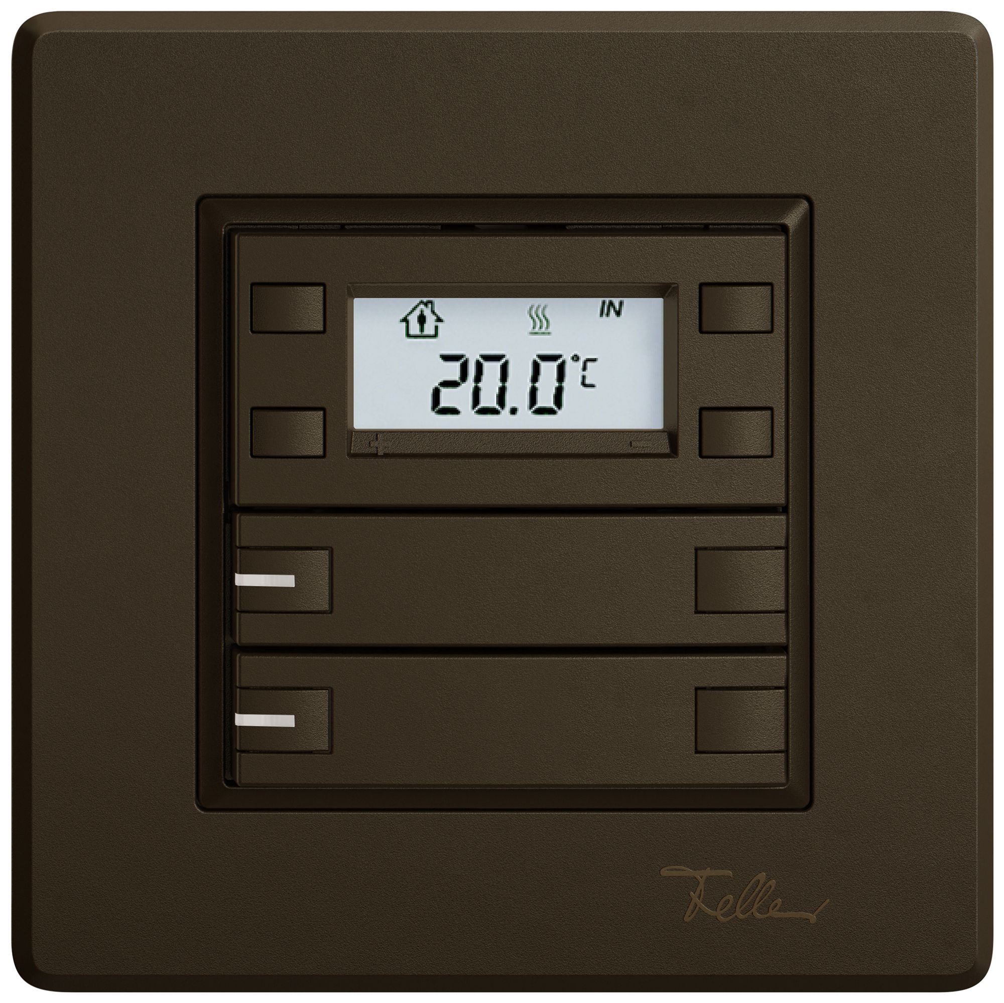 Poussoir RTH ENC EDIZIO.liv SNAPFIX® a.RGB-LED 2×touches comm.2T br