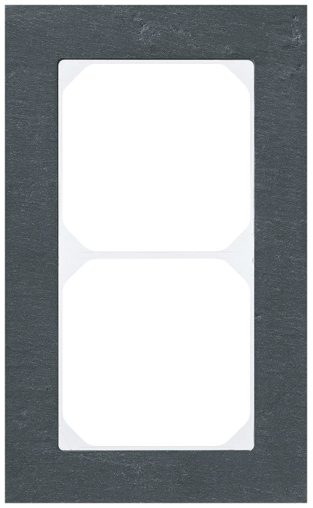 Abdeckrahmen KAL.art 2×1 154×94mm Schiefer schwarz