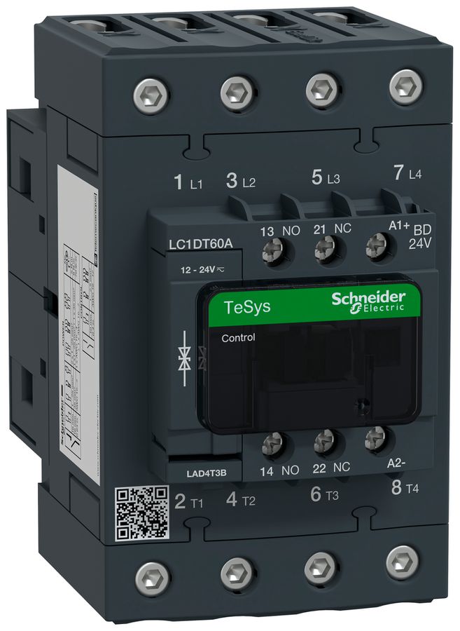 Contattore di potenza TeSys 24VDC 4NO 60A