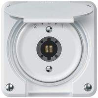 Schlüsselschwenktaster robusto 1P 2NO 2CO 20A 250V 86×86mm weiss