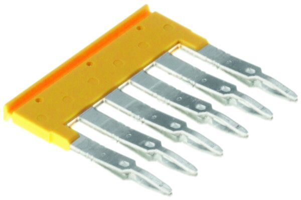 Connexion transversale Weidmüller ZQV 2.5/6 branché 6L 5.1mm isolé 24A jaune