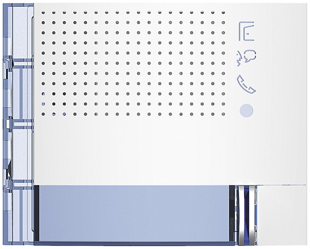 Façade pour module haut-parleur de porte Sfera avec 1 bouton blanc