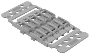 Adaptateur de fixation WAGO a.décharge d.traction 10×4mm² pied pour montage gris