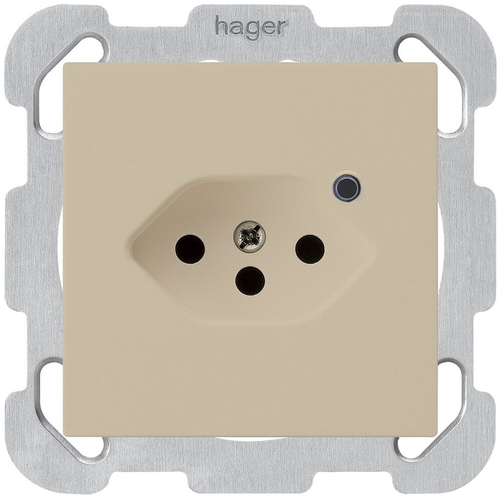 Presa INC Hager kallysto 1×T13 illuminato B beige
