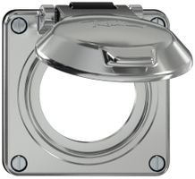 Partie supérieure ELEMENT SNAPFIX® a.clapet prises IP20 axe&ress.isol.Ø53mm alu