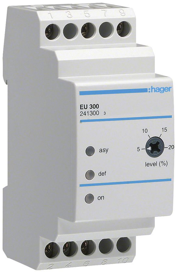 EB-PH-Kontrollrelais Hager 100…400V 0 Schliesser 0 Öffner 1 Wechsler