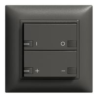 UP-Frontset ON-OFF Dimmer 2T mit LED ZEP EDIZIOdue schwarz