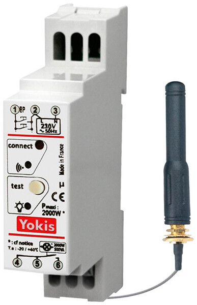 REG-RF-Zeitschaltrelais Yokis MTR2000MRPX, 2000W mit externer Antenne