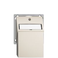 Kit montaggio INC EDIZIOdue, con cappa di uscita dritta, per 2×RJ45, crema