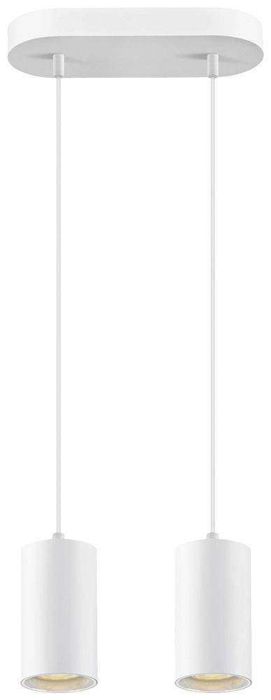 Lampada sospesa SLV ASTO TUBE GU10 2×10W diretto Ø70×125mm bianco