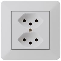 UP-Steckdose kallysto.trend 2×T13 hellgrau