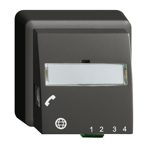 AP-Anschlussdose FTTH EDIZIOdue FH 1×LC APC Duplex FX.39 DSL schwarz