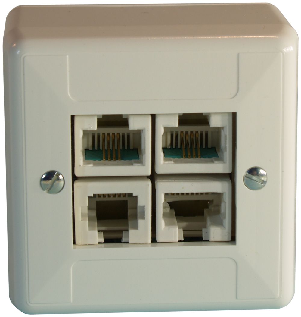 AP-Dose ADSL 3×RJ45/RJ11/u weiss ITplus