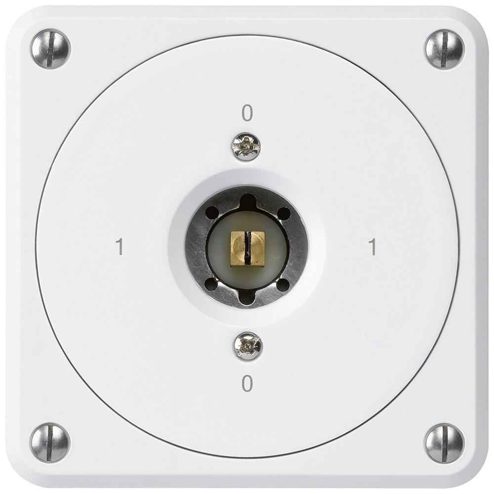 Interrupteur à clé carrée ENC robusto sans clapet 0/1P blanc