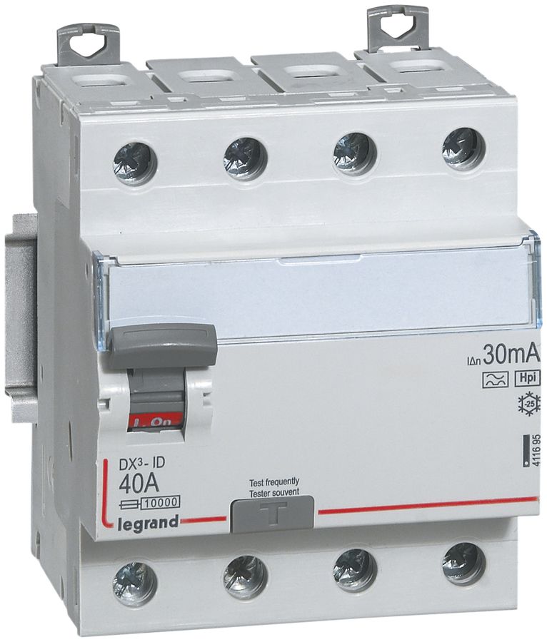 Fehlerstromschutzschalter Legrand DX3standard 4P 400V 25A 0.03A Typ F 4TE